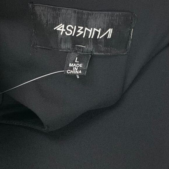 4Sienna Womens Spaghetti Strap Jumpsuit Back Buttons Cutout Black Size Large - Picture 3 of 15